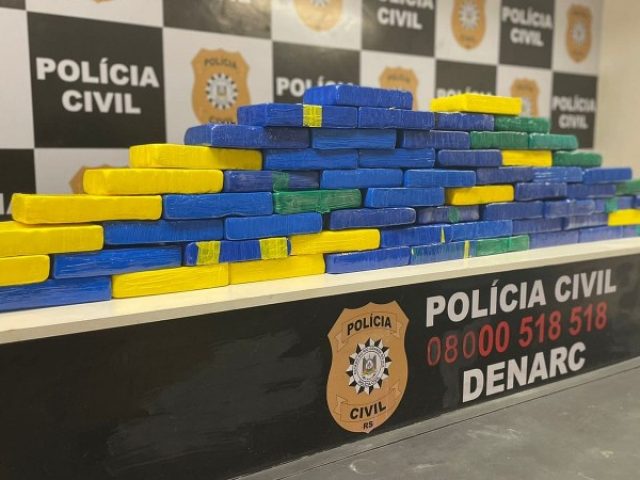 Polícia Civil apreende 65kg de cocaína após abordagem em pedágio de Candelária
