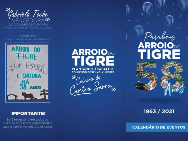 Arroio do Tigre comemora 58 anos com vasta programação
