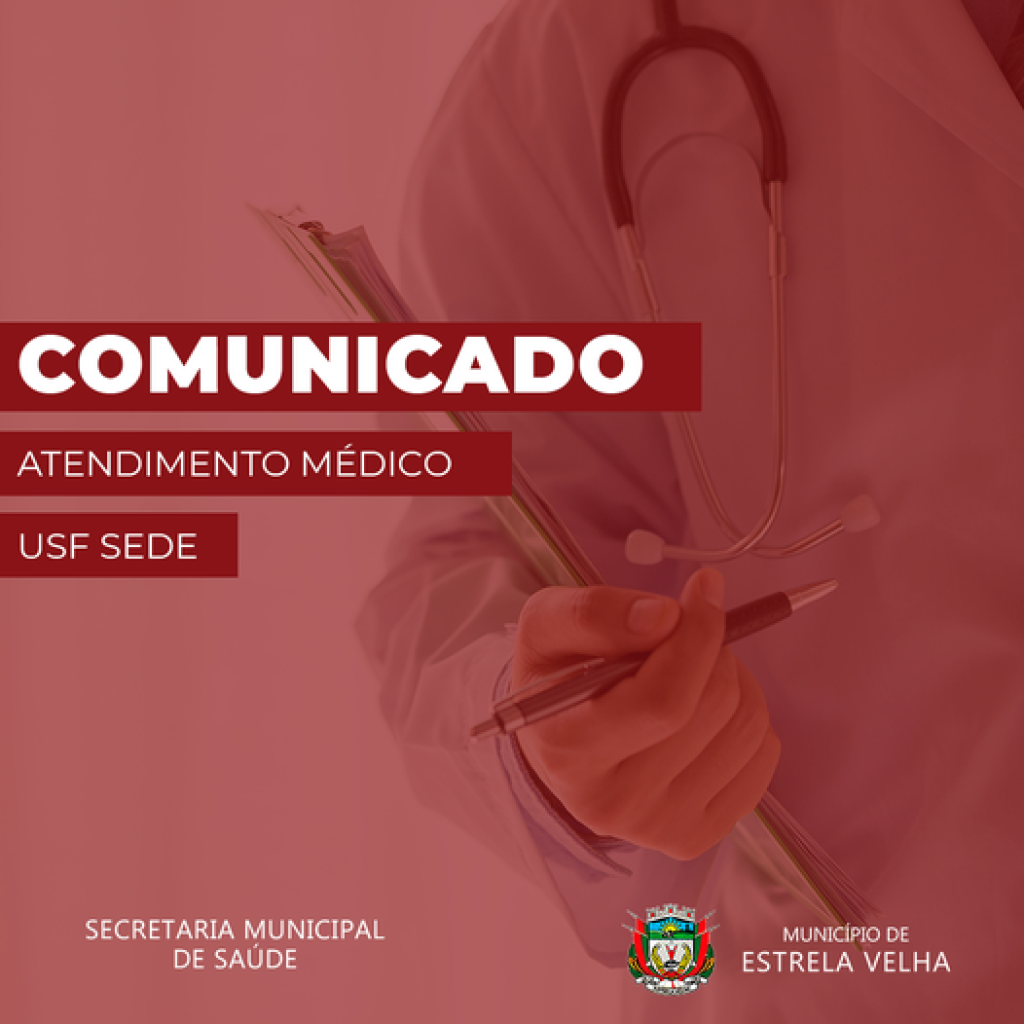 Unidade Básica da Sede em Estrela Velha estará fechada na tarde desta quarta-feira