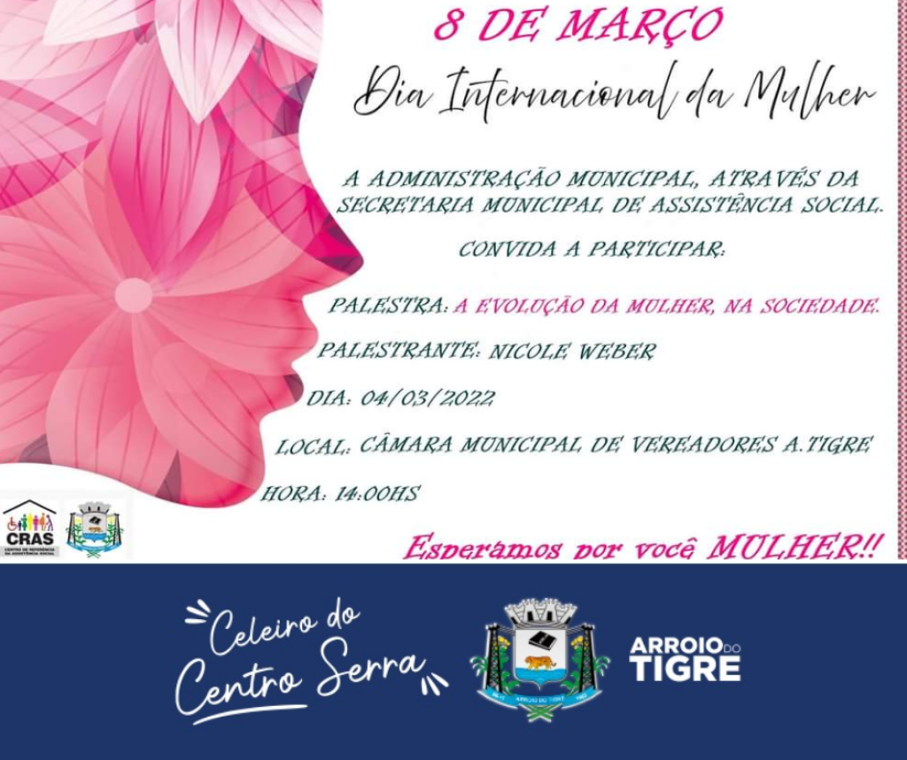Arroio do Tigre realiza evento dedicado às mulheres nesta sexta-feira, 04