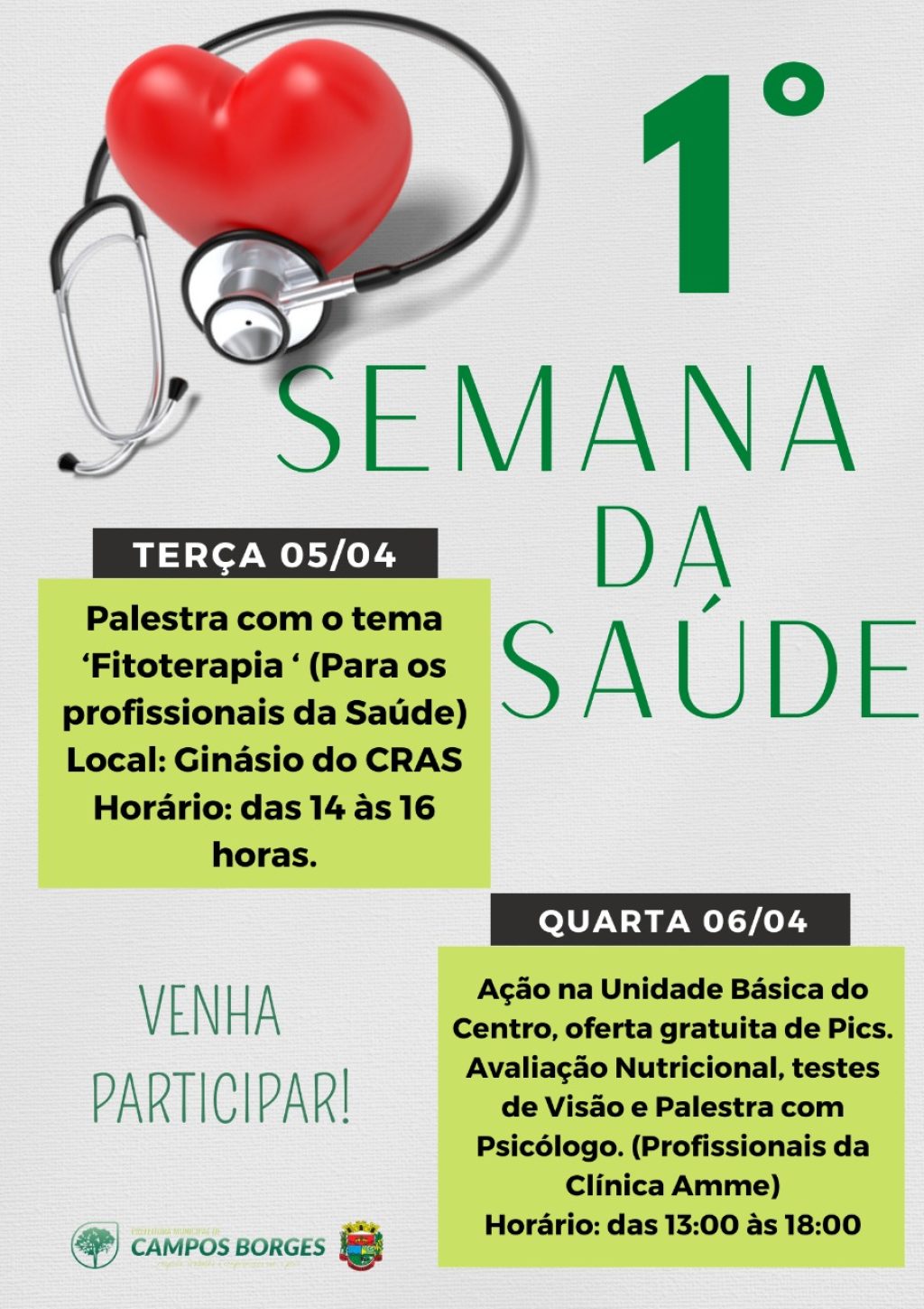 Profissionais e colaboradores de Saúde de Campos Borges participam de palestra