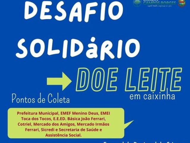 Dia do desafio com campanha solidária em Campos Borges