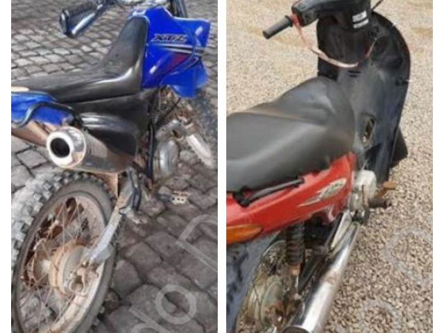 Polícia Civil recuperam em Lagoão, duas motocicletas furtadas