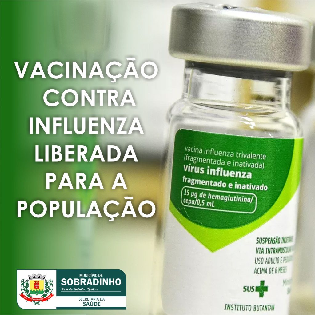 Vacina contra influenza liberada para a população
