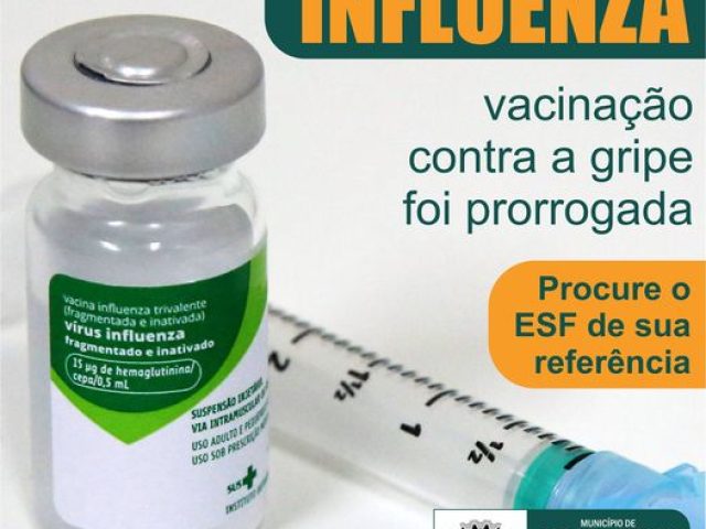 Vacinação contra influenza é prorrogada