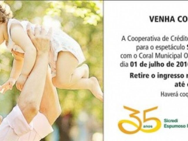 Sicredi Espumoso comemora 35 anos com espetáculo do Coral Municipal Ondina Landin Cardoso