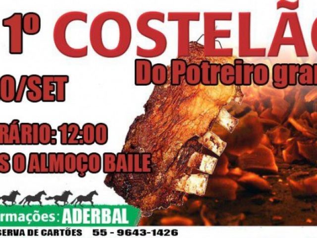 1º Costelão do CTG Potreiro Grande acontece ao meio dia deste 20 de setembro